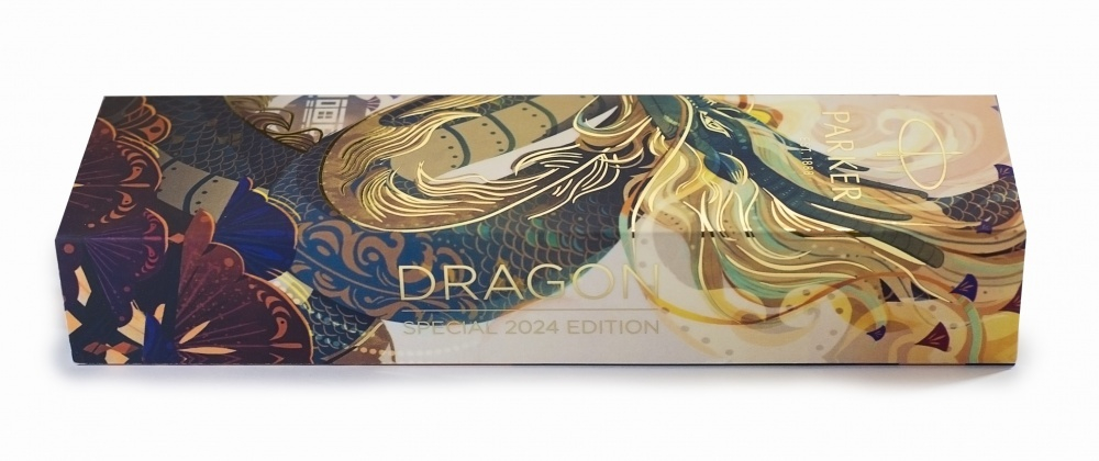 Шариковая ручка Parker Jotter Dragon Special Edition, цвет: St. Steel СT, стержень: Mblue в подарочной коробке