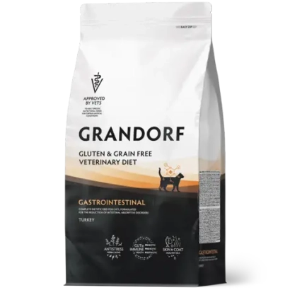 Сухой корм GRANDORF VETERINARY DIET Cat GASTROINTESTINAL Полнорационный диетический корм для кошек при расстройствах пищеварения, индейка 2кг