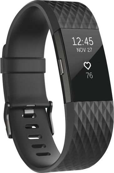 Умный фитнес-браслет Fitbit Charge 2, Черный Special Edition (L), FB407GMBKL-EU