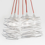Spiral Nest Cluster 7 Light Chandelier, Copper -Open Box
