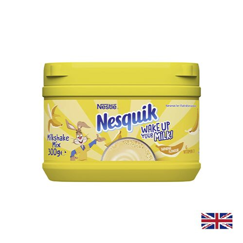 Молочный коктейль Nesquik со вкусом банана 300гр* 10шт баночка Польша