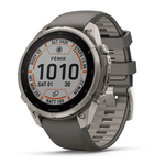 Garmin Fenix 9 PRO INREACH, 47 мм, SOLAR, Sapphire Titanium with Pebble Gray/Silver Gray Silicone Band