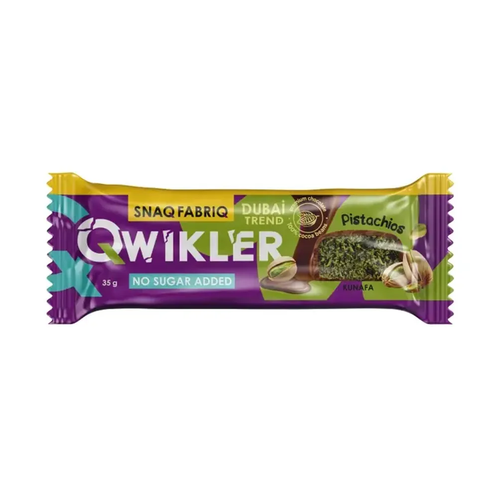 Батончик глаз.Qwikler с Фисташковой пастой и хрустящим тестом 35гр