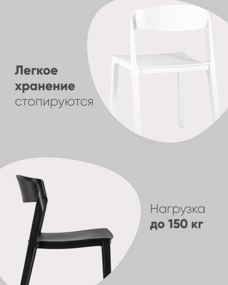 Стул Moris пластик белый