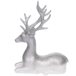Фигурка новогодняя «Северный олень» 19.5*8*25 см, Белый/серебро