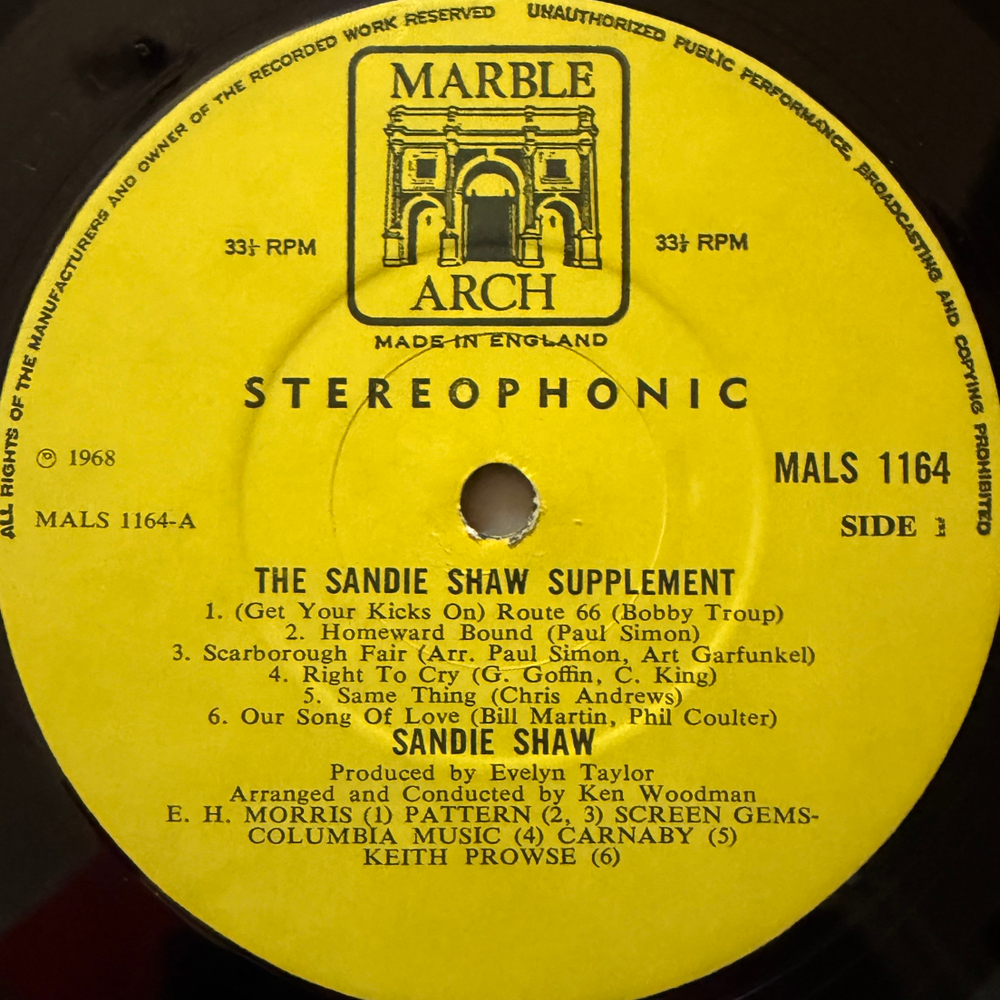 Sandie Shaw ‎– The Sandie Shaw Supplement (Англия 1969г.)