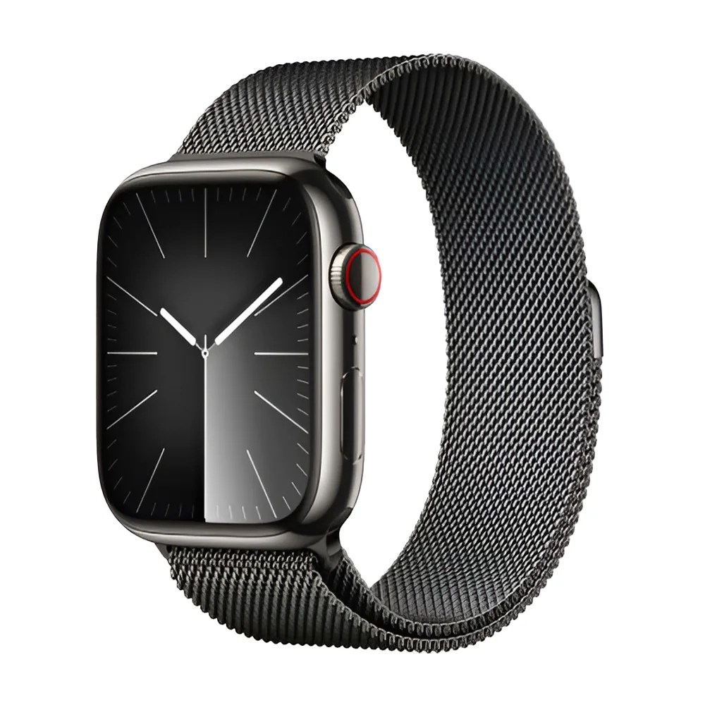 Умные часы Apple Watch Series 9 GPS + Cellular, 45mm, Stainless Steel Case with Graphite Milanese Loop (Графитовый)