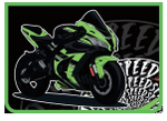 Папка д/труда А4 молния сверху, пластик, 325/230/100 "Green bike 2024" (Пчелка)