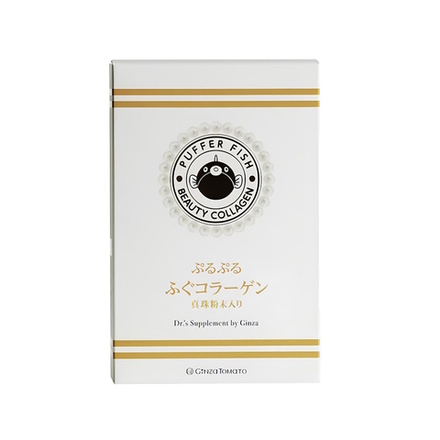 Коллагеновое желе из рыбы фугу с жемчужным порошком Ginza Tomato Puffer Fish Beauty Collagen