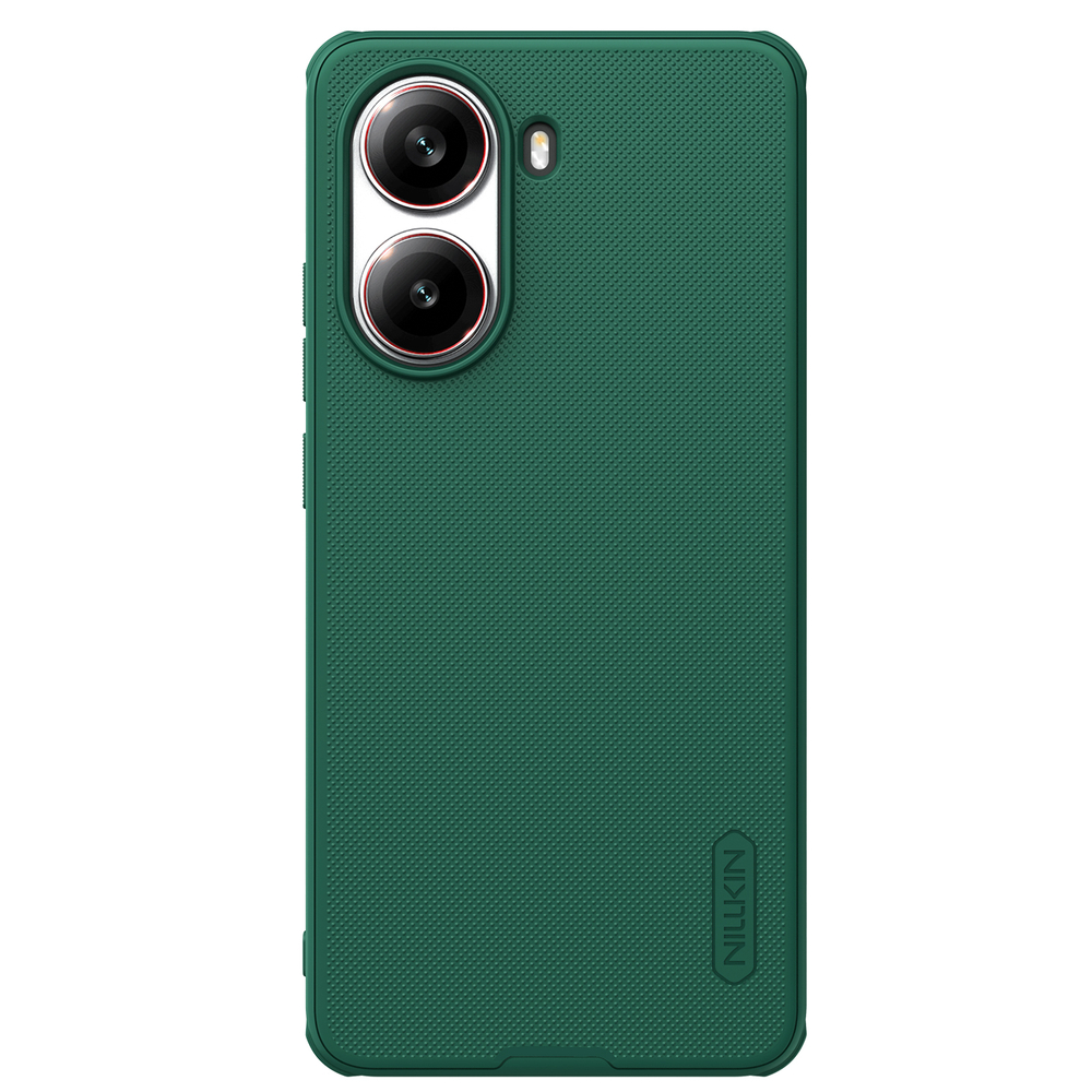 Усиленный чехол зеленого цвета (Dark Green) от Nillkin для Xiaomi Redmi Turbo 4, серия Super Frosted Shield Pro