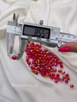Бусины акриловые гранёные круглые красные 500 грамм (±5гр)