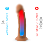 Светло-коричневый фаллоимитатор 19,2см на присоске SilexD Premium Silicone Dildo 7,5" Model 2