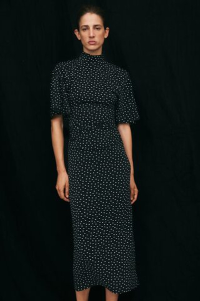 Платье с рукавами «бабочка» — воротник-стойка - H&M