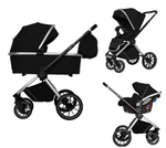 Коляска 3 В 1  Carrello  Optima  CRL-6504  Leather Black обновленная
