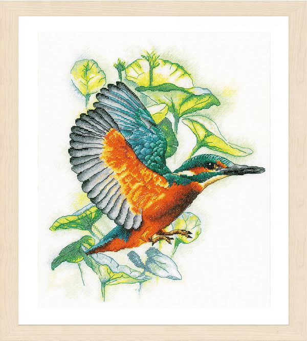 Набор для вышивания нитками Lanarte, Flying kingfisher, 33х41 см