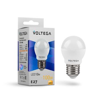 Светодиодная лампа Simple Globe 10W 3000K E27 (7232) VG2-G45E27-3K-10W Voltega