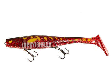 Набор Виброхвост + стингер LJ 3D Series Kubira Swim Shad 9" (22,8 см), цвет PG25, 1 шт.