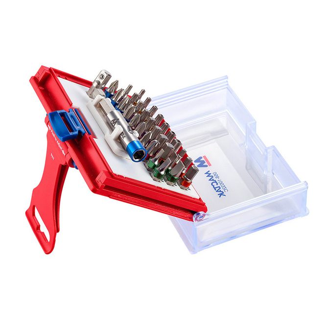 МАСТАК (058-10032C) Набор вставок (бит) 1/4", TORX, HEX, Pozidriv, Phillips, Slotted, 32 предмета
