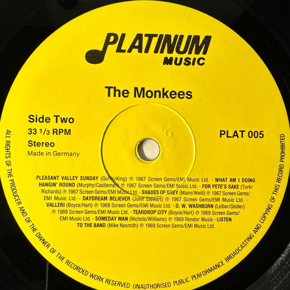 The Monkees ‎– Hey-Hey-It's The Monkees 20 Smash Hits (Германия 1985г.)
