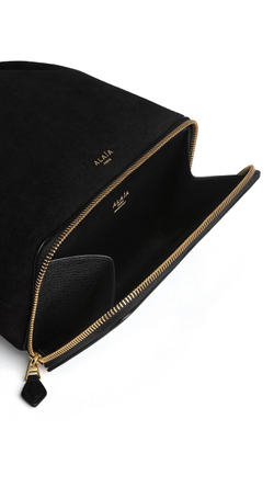 ALAÏA СУМКА LE POCHON ИЗ ЗАМШИ, ЧЕРНЫЙ