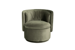 Кресло поворотное велюровое 76x72x71см Garda Decor зеленое