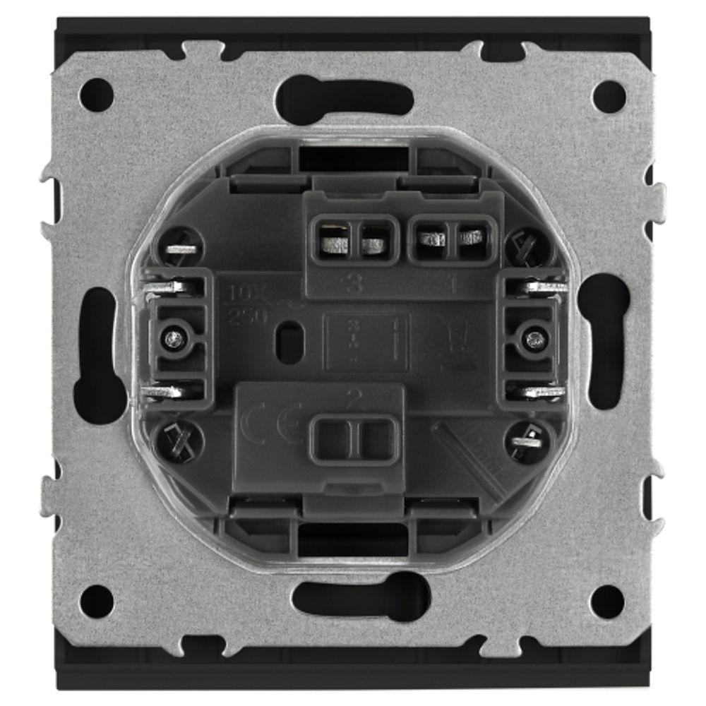 Кнопка ЭРА Arktik 16-1109-05 10АХ-250В антрацит | Эра Arktik
