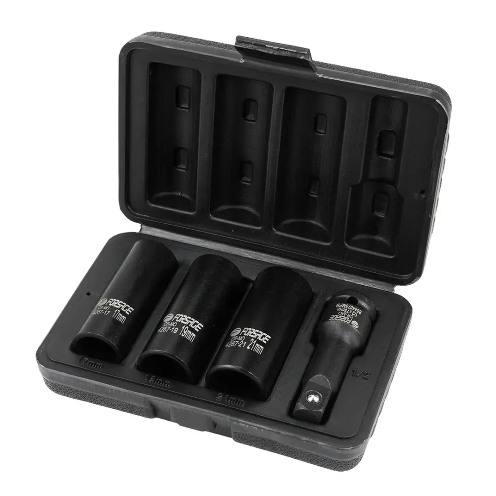 Головки ударные двухсторонние, набор 4пр., 1/2''(6гр.) Forsage F-4267