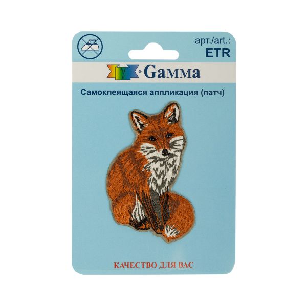 Патч (аппликация самоклеящаяся) №01, 1 шт, 01-110 Лиса 3.8х6.2 см, Gamma ETR
