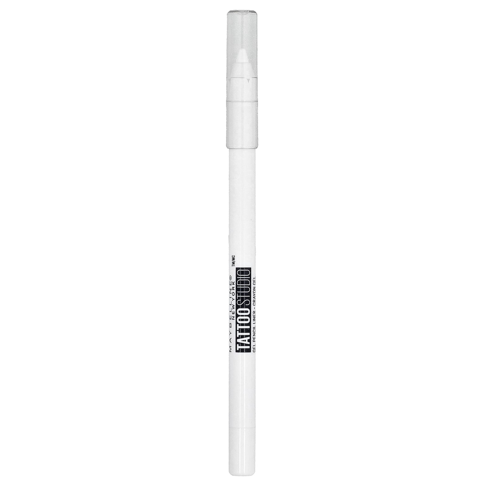 Maybelline, Tato Studio, подводка для глаз, легко затачиваемый гелевой карандаш, водостойкий, 970 полированный белый, 1,2 г (0,04 унции)