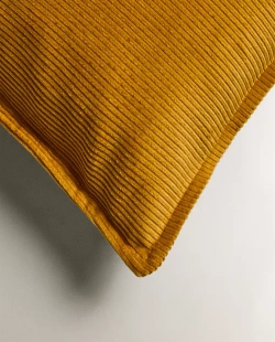 ZARA HOME НАВОЛОЧКА ДЛЯ ДЕКОРАТИВНОЙ ПОДУШКИ ИЗ ВЕЛЬВЕТА, ЖЕЛТОВАТО-КОРИЧНЕВЫЙ