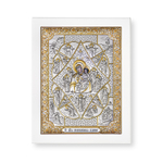 Неопалимая Купина, икона прямоугольная с рамкой, белое дерево 115x145