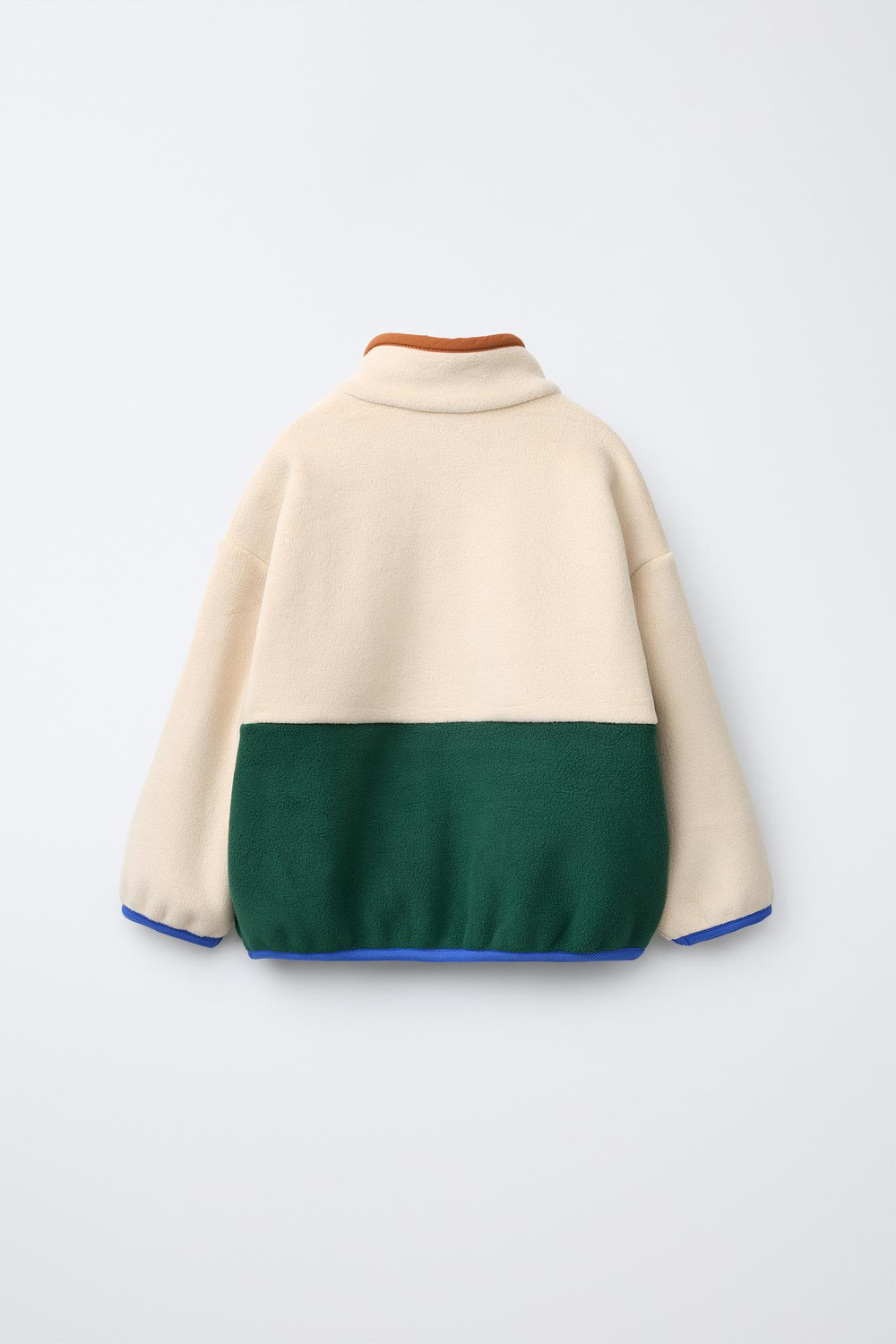 ZARA ФЛИСОВАЯ ТОЛСТОВКА COLORBLOCK, РАЗНОЦВЕТНЫЙ