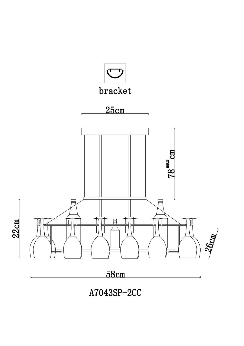 Светильник подвесной Arte Lamp Bancone A7043SP-2CC