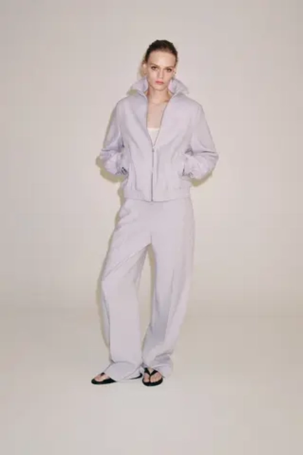 ZARA БРЮКИ-БАЛЛОНЫ ZW COLLECTION, ЦВЕТ МАЛЬВЫ
