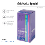 Ручка "GripWrite Special" шариковая 0.7 мм, синяя (3 цвета) (Bruno Visconti)
