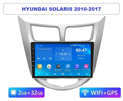 9" Hyundai Solaris 2010-2017 (Android / Wi-Fi / GPS / Bluetooth)
