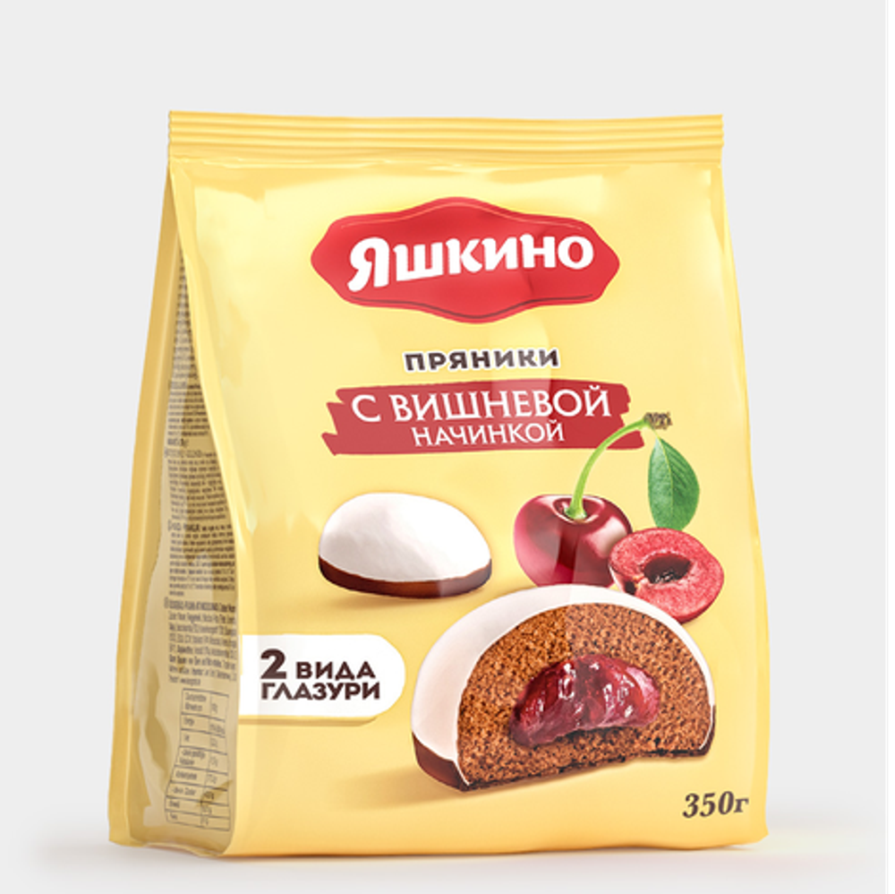 Пряники Яшкино с вишнёвой начинкой 350г