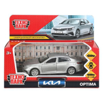 Модель ин. мет. "KIA Optima" 12см двери, багаж, серебристый, коробка OPTIMA-12-SR (72) (Технопарк)