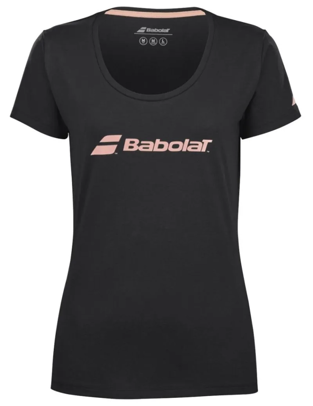 Женская теннисная футболка Babolat Exercise Tee Women - black/black