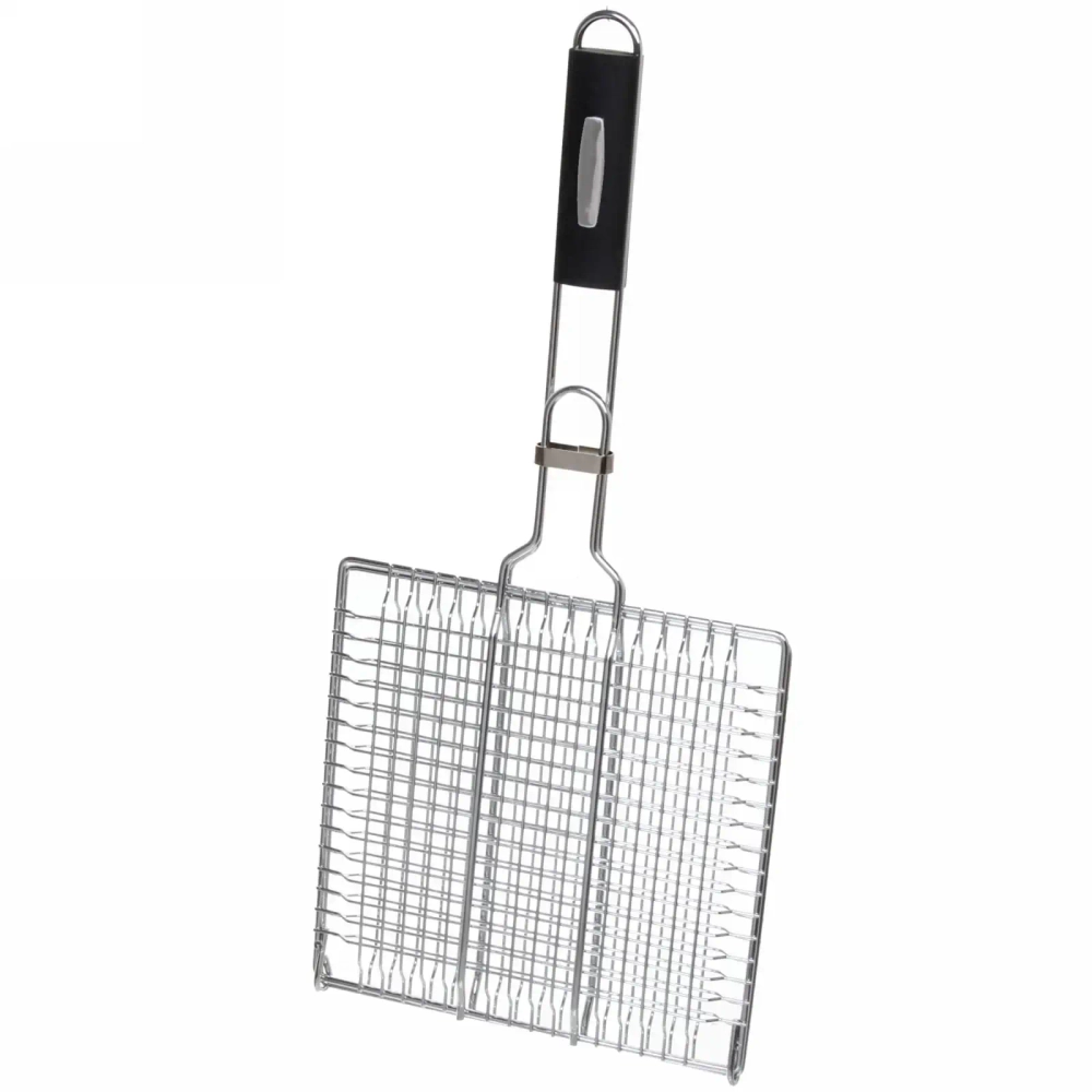 Решетка для гриля 25*25 см BBQ Premium (длина с ручкой 55 см)