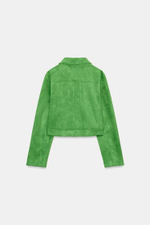 CROP ИСКУССТВЕННАЯ ЗАМШЕВАЯ КУРТКА - ZARA
