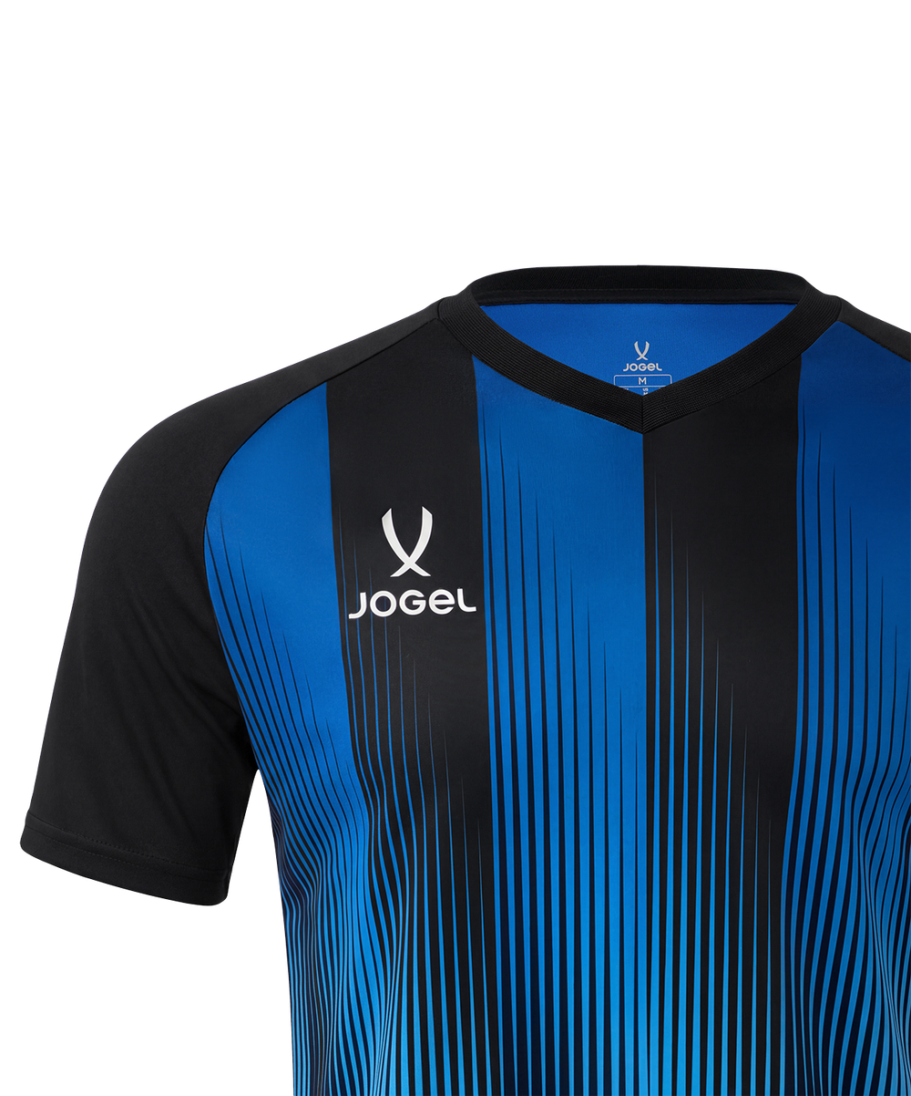 Футболка игровая Jogel Camp Striped Jersey-K, синий Z2/черный 99