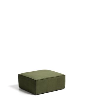 Пуф Blok из зеленого вельвета, 90x104 см