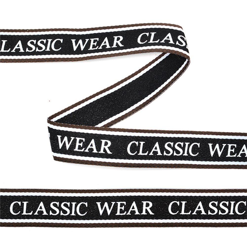 Стропа (ременная лента) декоративная Classic wear 20 мм / 45.7м, черный Стропа (ременная лента) декоративная Classic wear 20 мм / 45.7м, черный