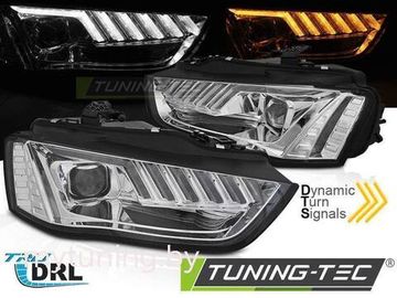 Передние фары XENON HEADLIGHTS LED CHROME SEQ для AUDI A4 B8 12-15