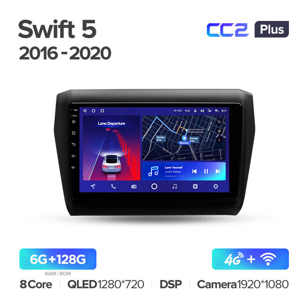 Teyes CC2 Plus 9" для Suzuki Swift 5 2016-2020
