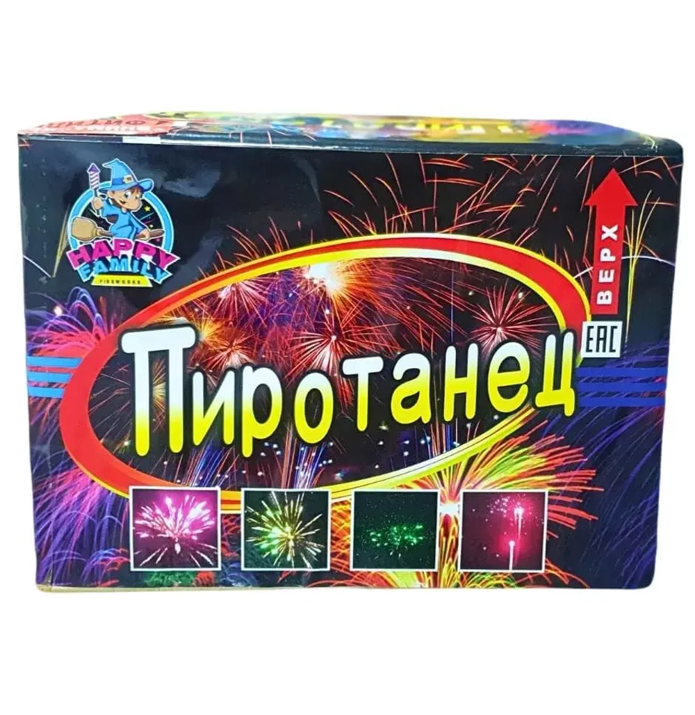 Батарея салютов Пиротанец (FP-B117) от Фаворит Пиро Групп, 100 залпов, 20 мм