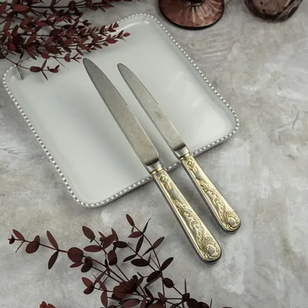 Нож десертный 20,7 см матовый с золотом Lord Vintage Style P.L. Proff Cuisine [12]