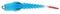 Приманка поролоновая 3D Ex WORM WBlue 10см под офсетный крючок № 1, 2, 4