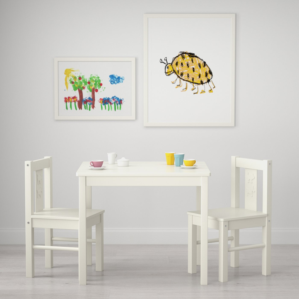 IKEA KRITTER  (ИКЕА КРИТТЕР)  -  Стол детский - белый 59х50 см